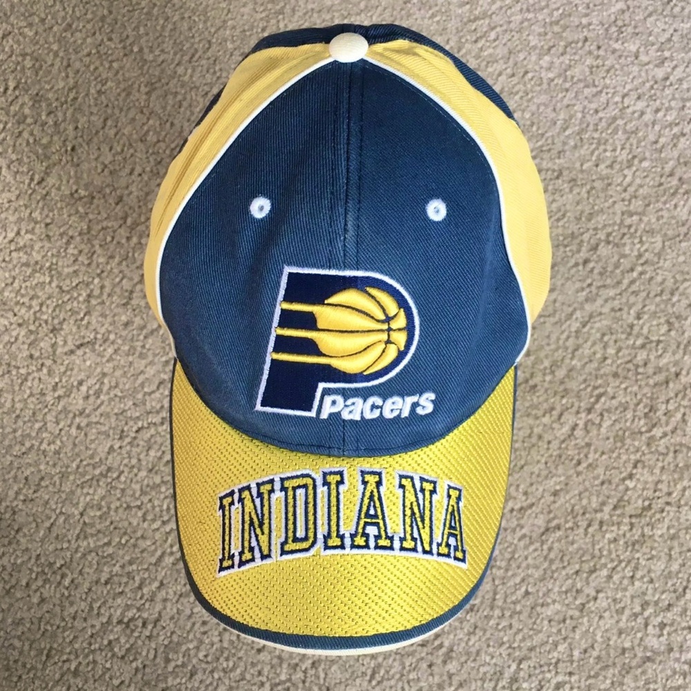 Vintage 1990s NBA INDIANA PACERS Embroidered Team Hat Cap Adjustable Strapback